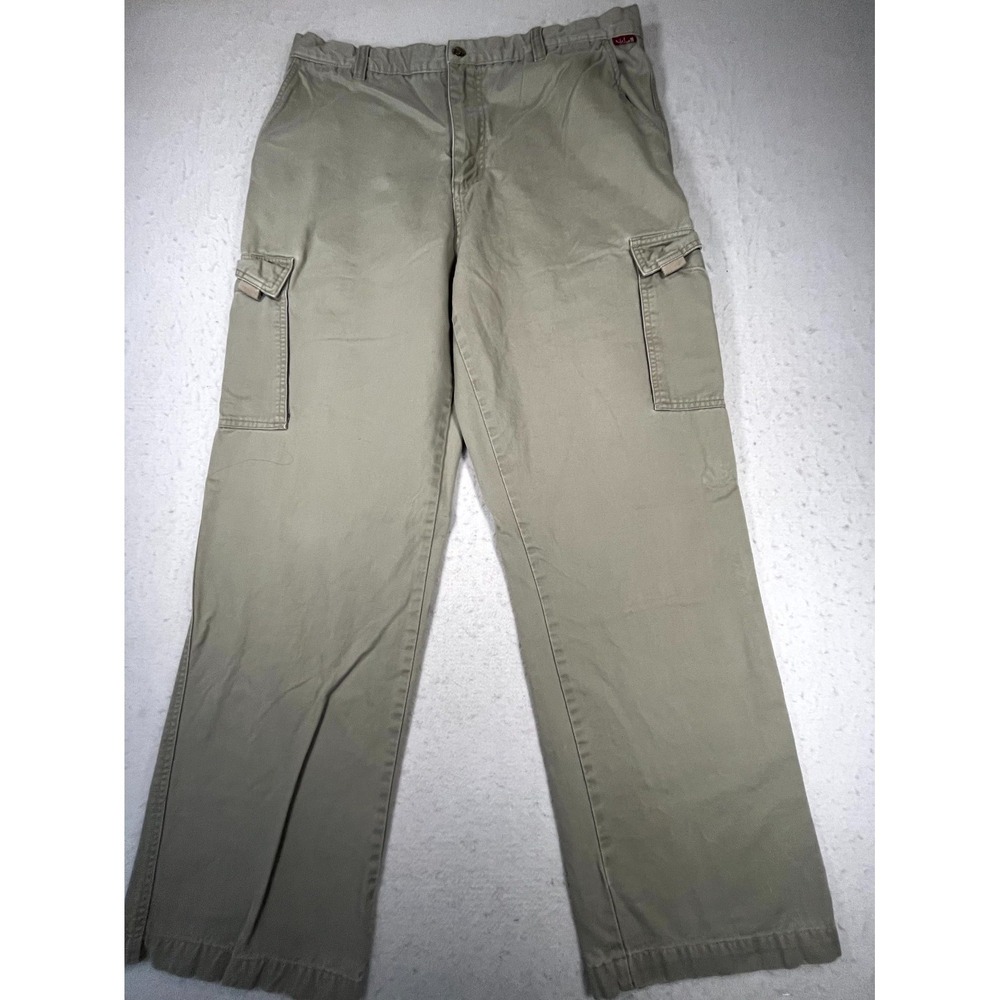 Quiksilver Y2k Baggy Surf Cargo Pants Mens 36 Khaki Cotton Straight Leg Skate